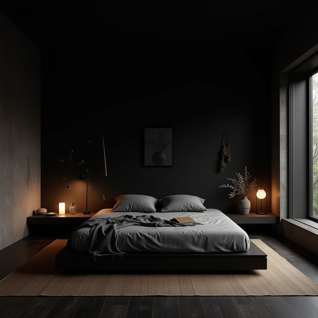 dark boho bedroom 24