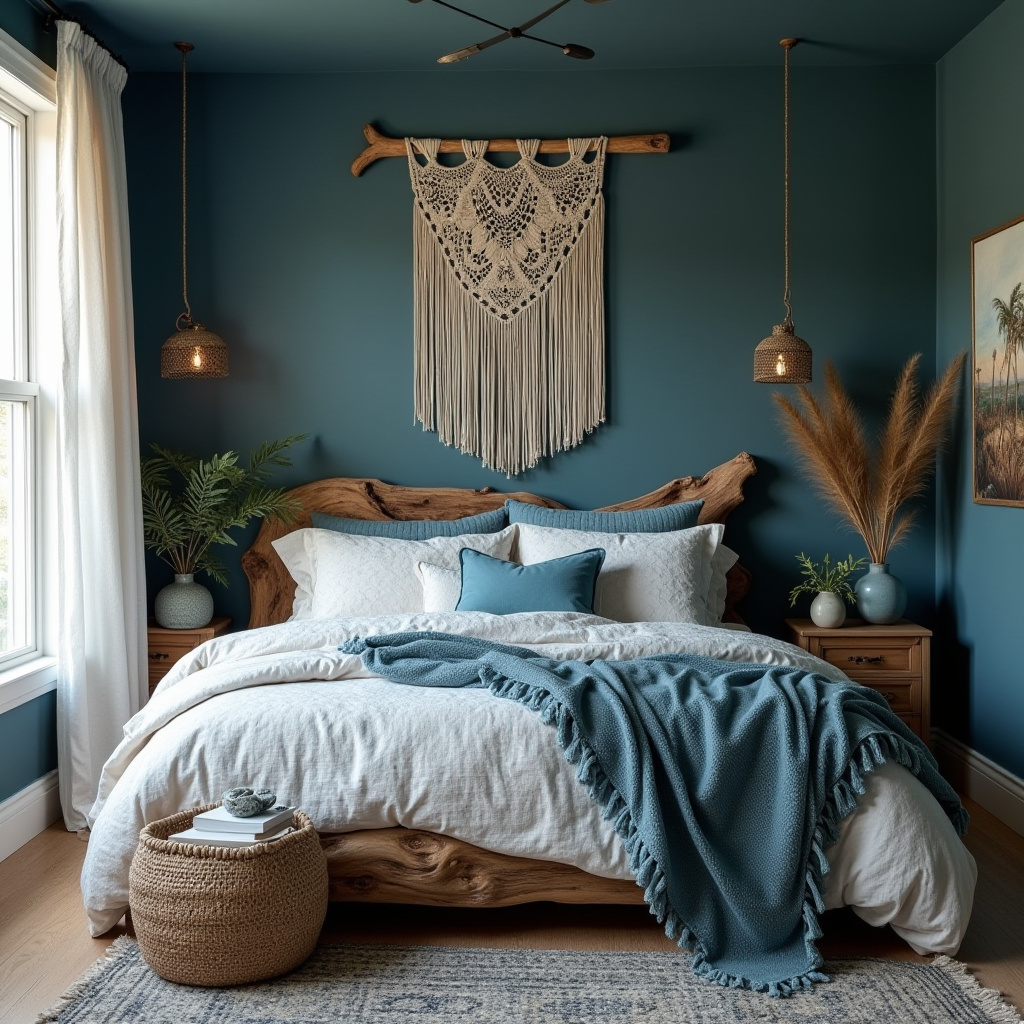 dark boho bedroom 25