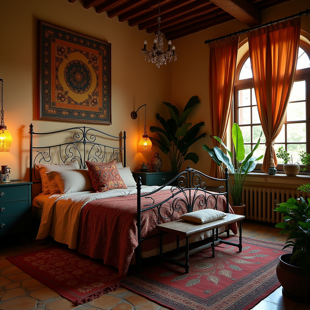 dark boho bedroom 29