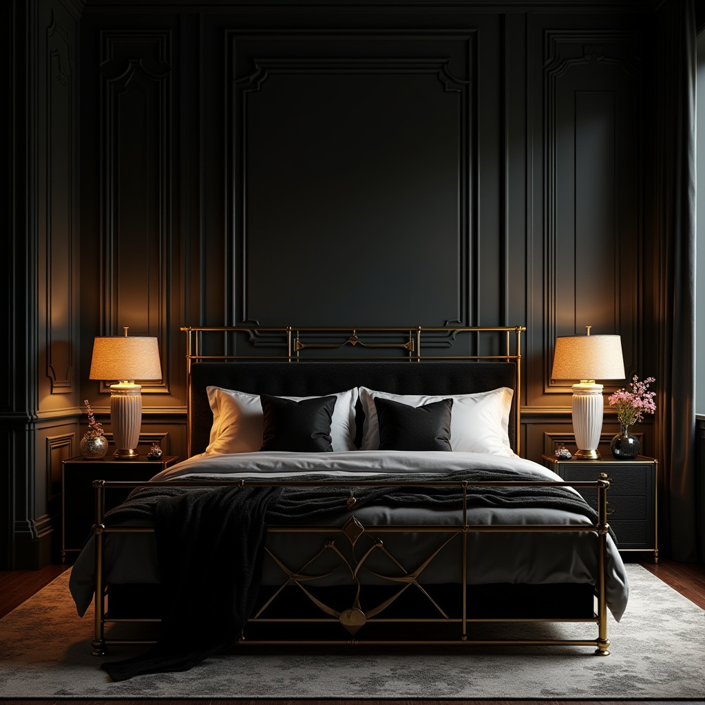 dark boho bedroom 33