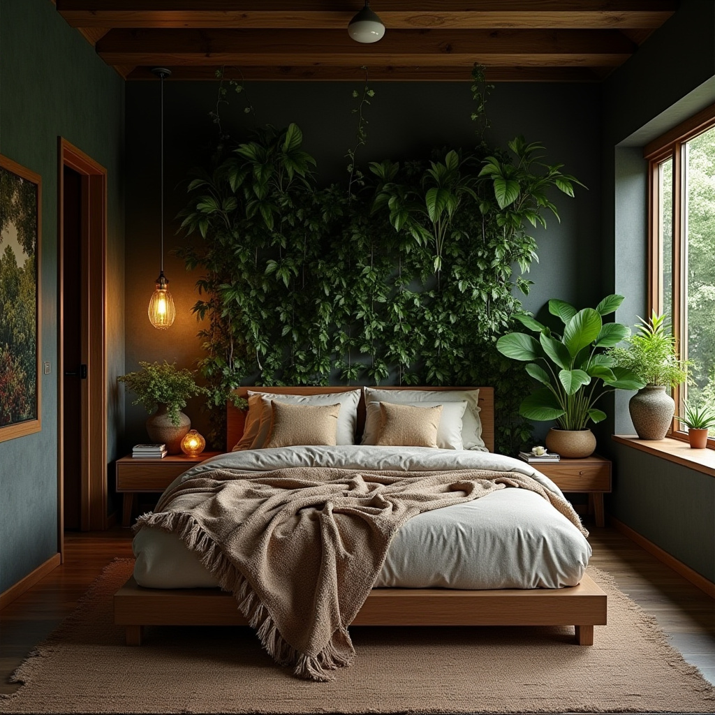 dark boho bedroom 40
