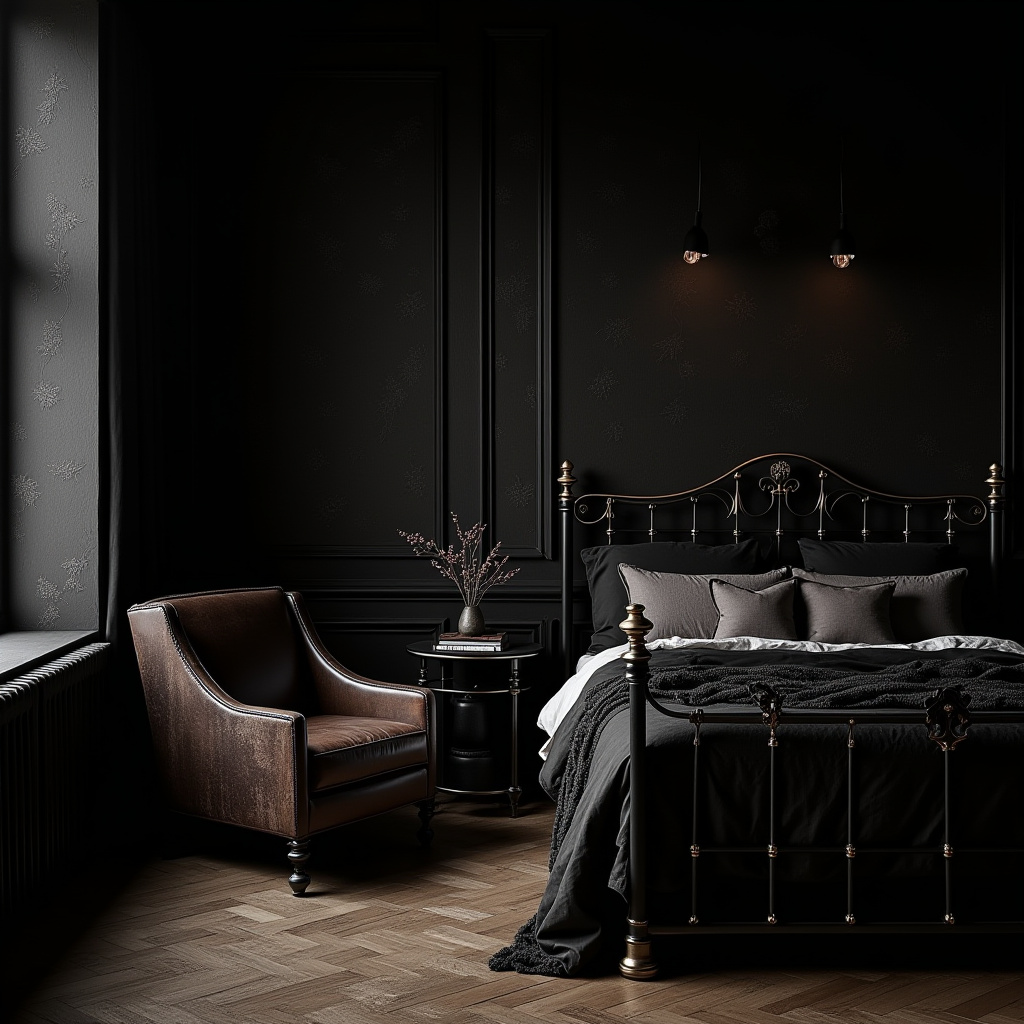 dark boho bedroom 6