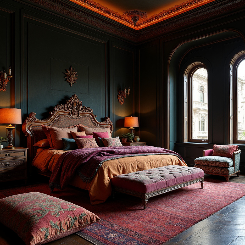 dark boho bedroom 8