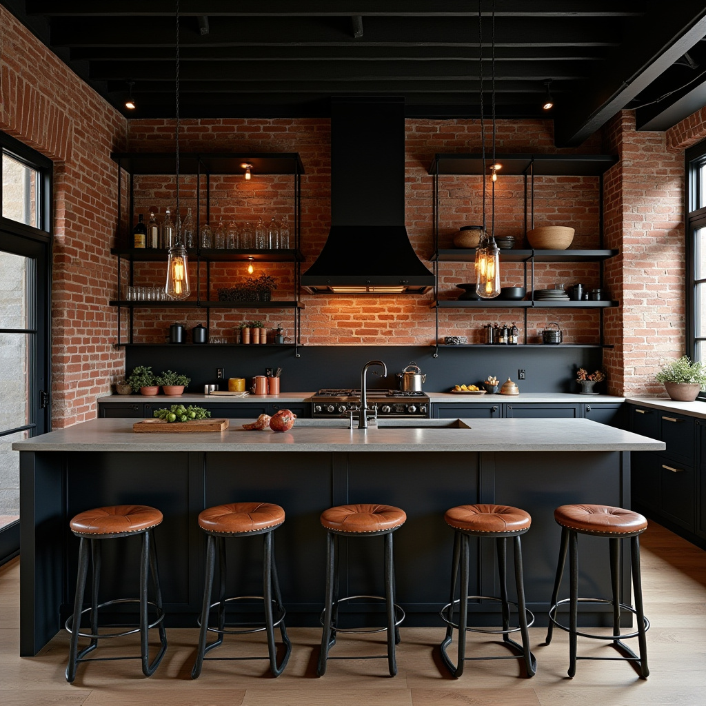 dark boho kitchen 18