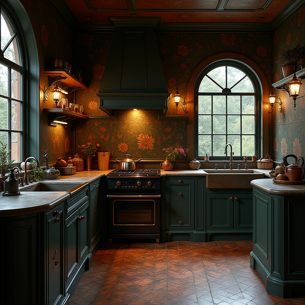 dark boho kitchen 21