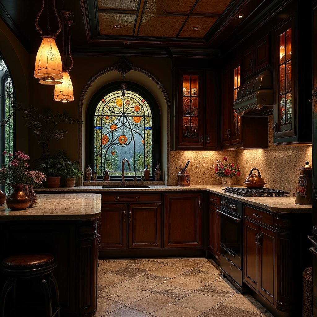 dark boho kitchen 22