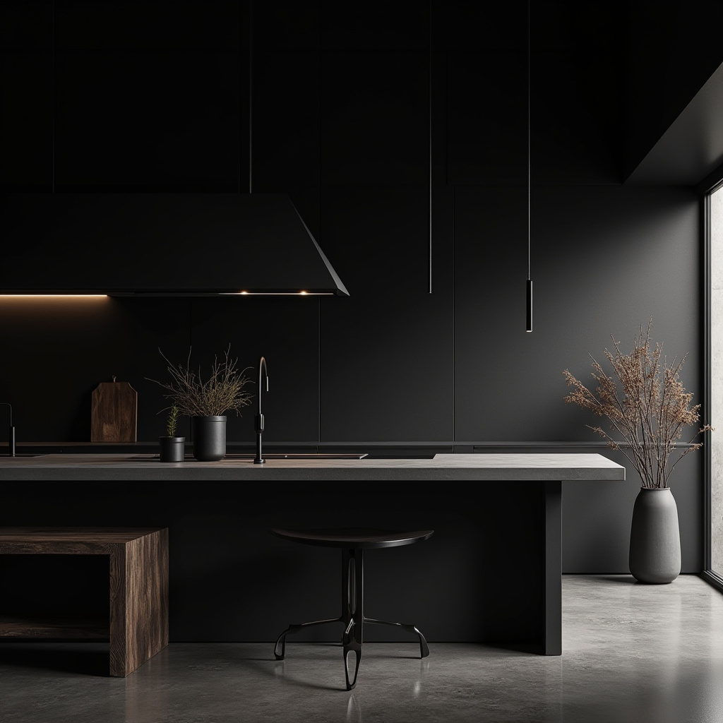 dark boho kitchen 31