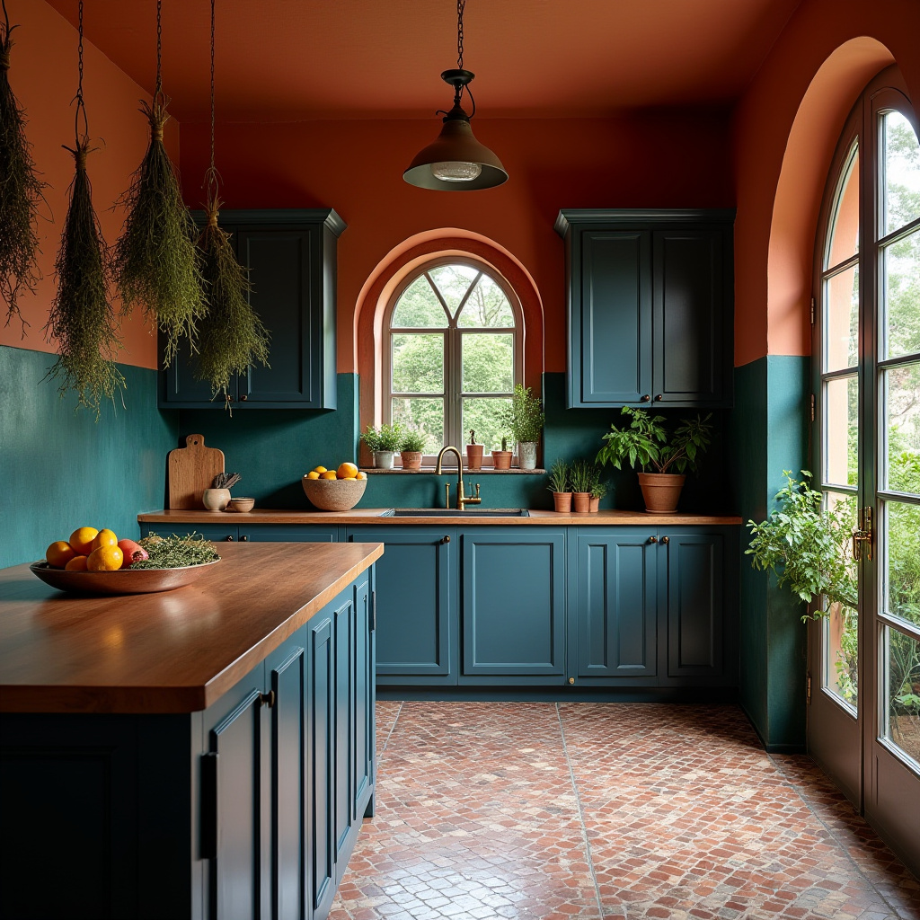 dark boho kitchen 9