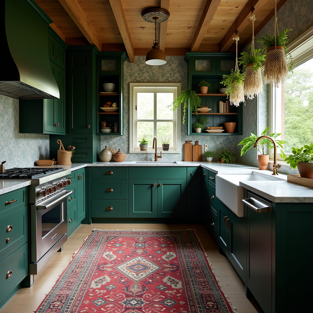 dark boho kitchen ideas 10