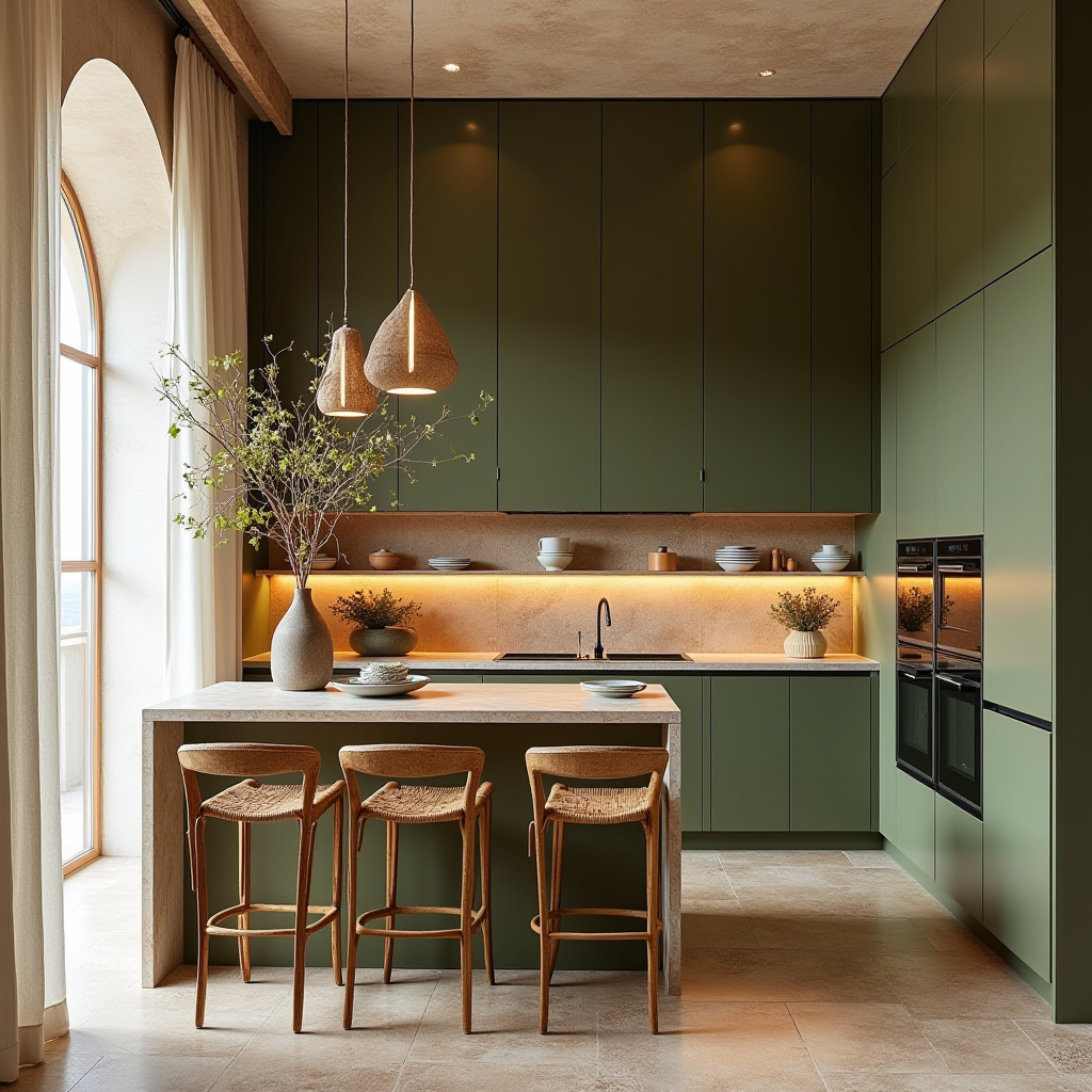 dark boho kitchen ideas 17