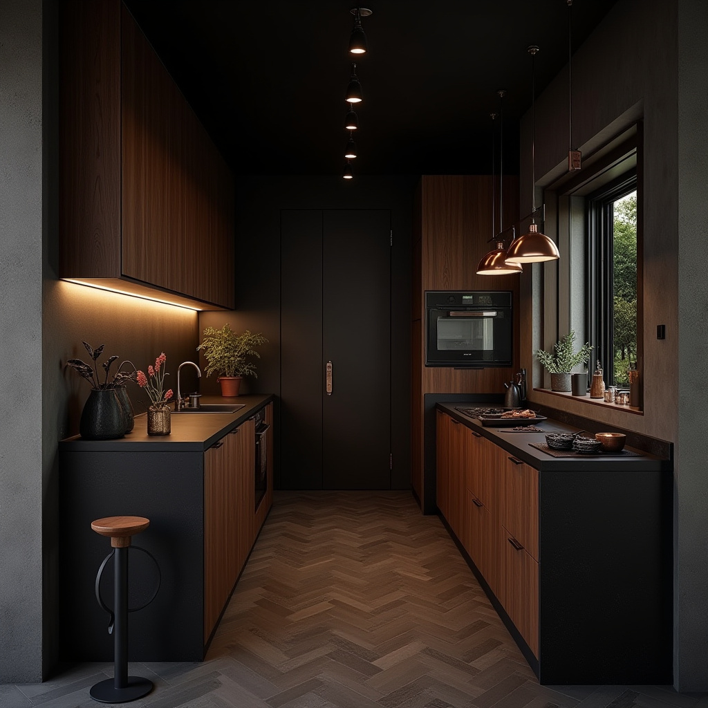dark boho kitchen ideas 28