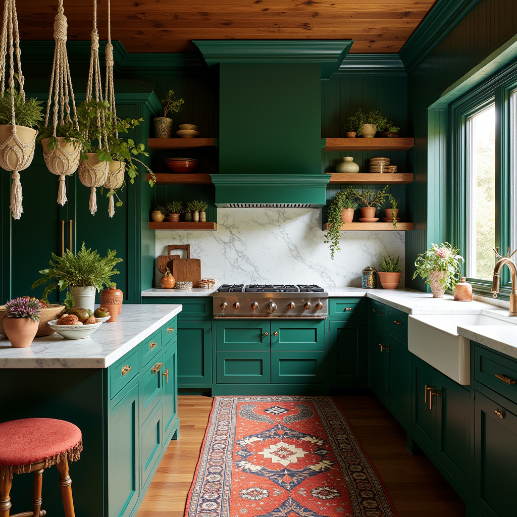 dark boho kitchen ideas 9