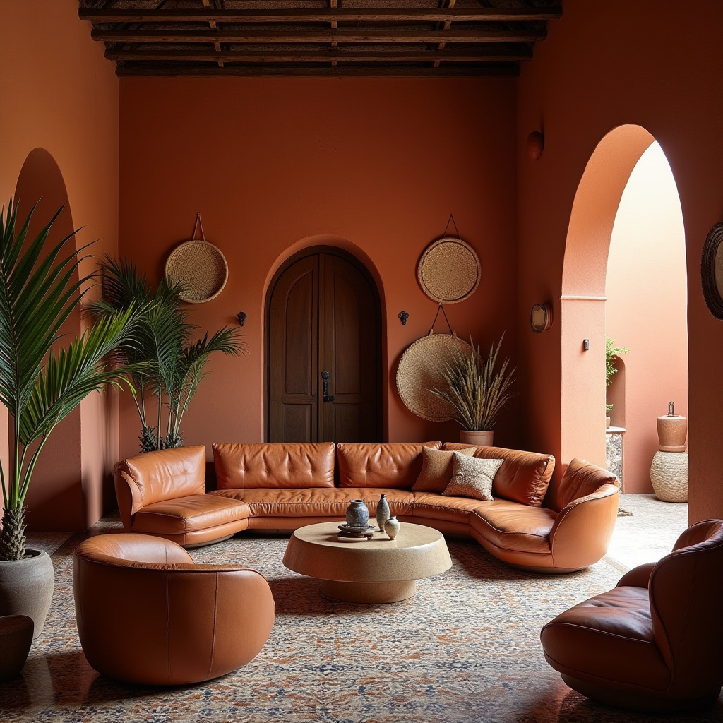 dark boho living room 11
