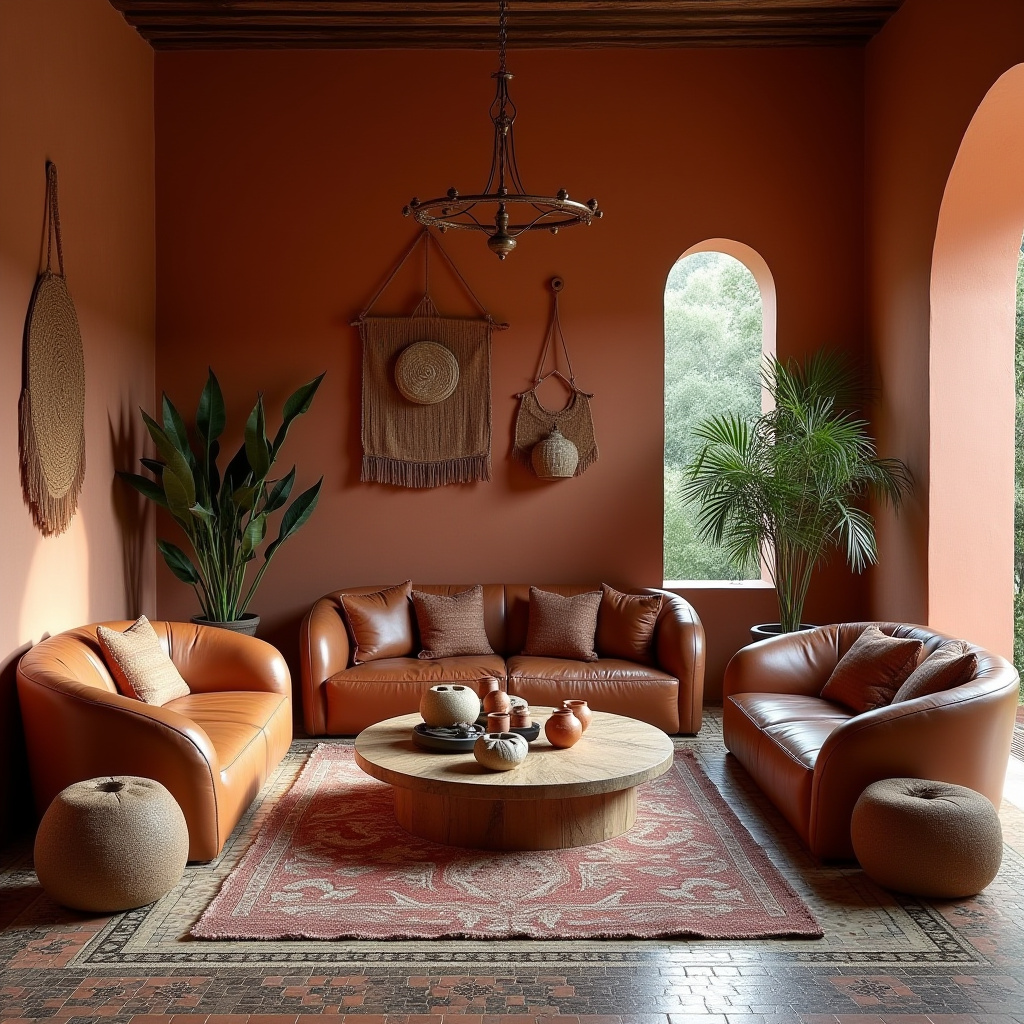 dark boho living room 12