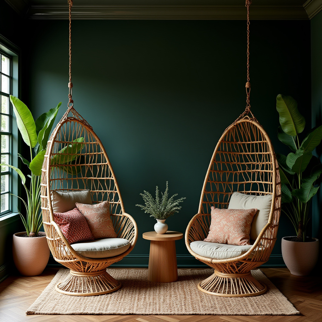 dark boho living room 16