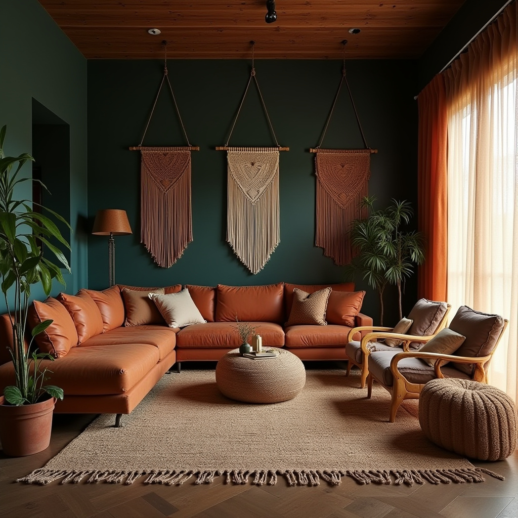 dark boho living room 2