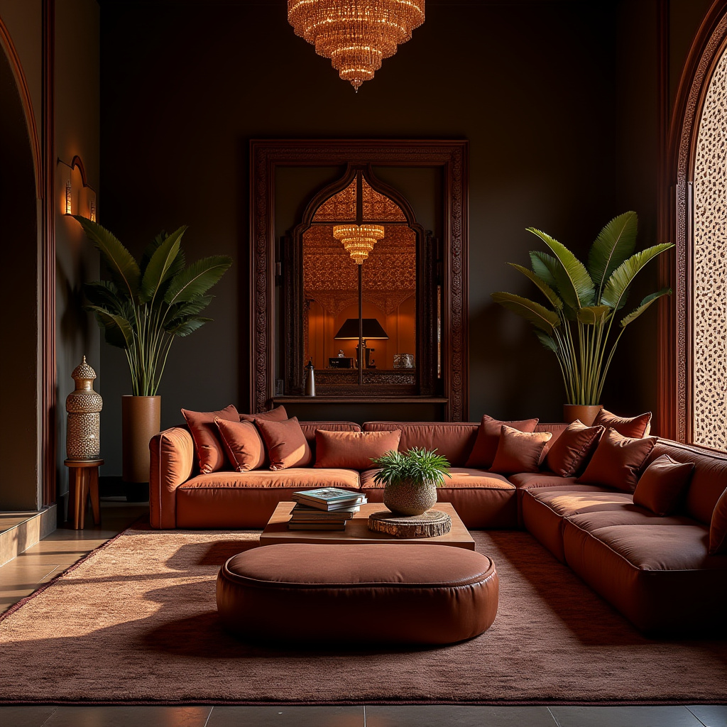 dark boho living room 20