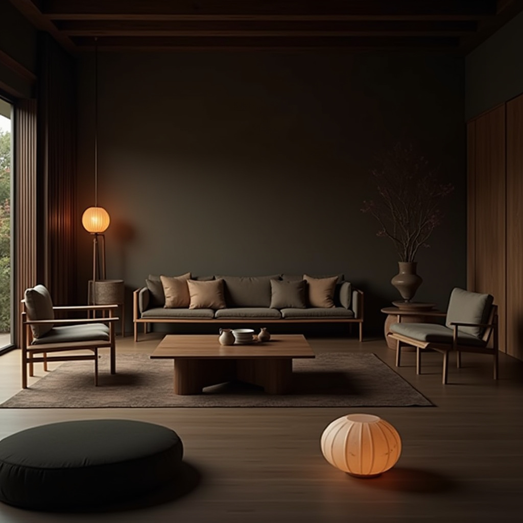 dark boho living room 27