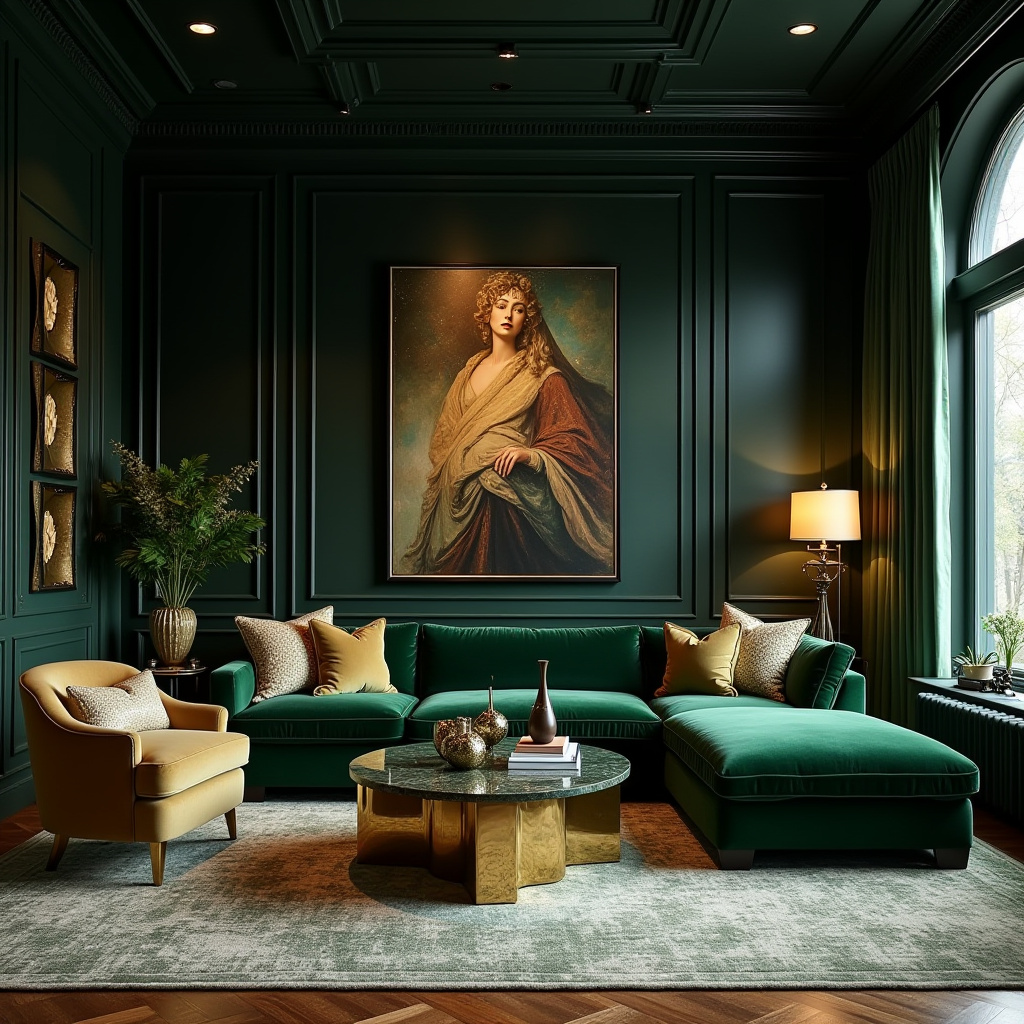 dark boho living room 29