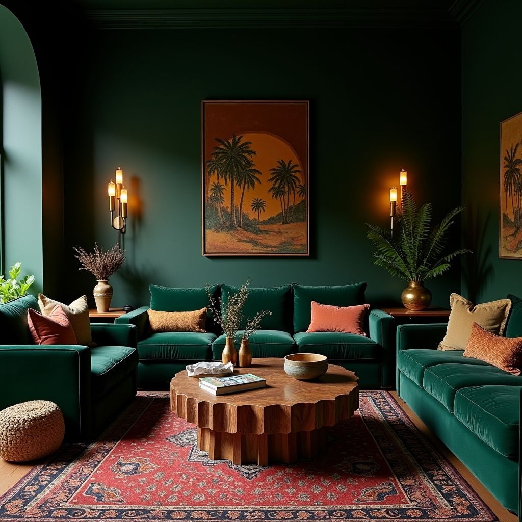 dark boho living room 3
