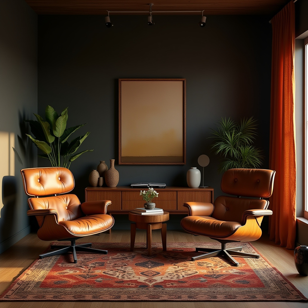 dark boho living room 39
