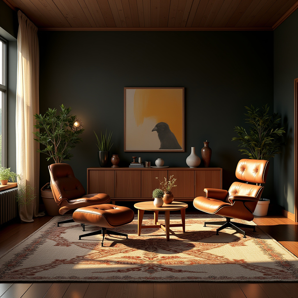 dark boho living room 40
