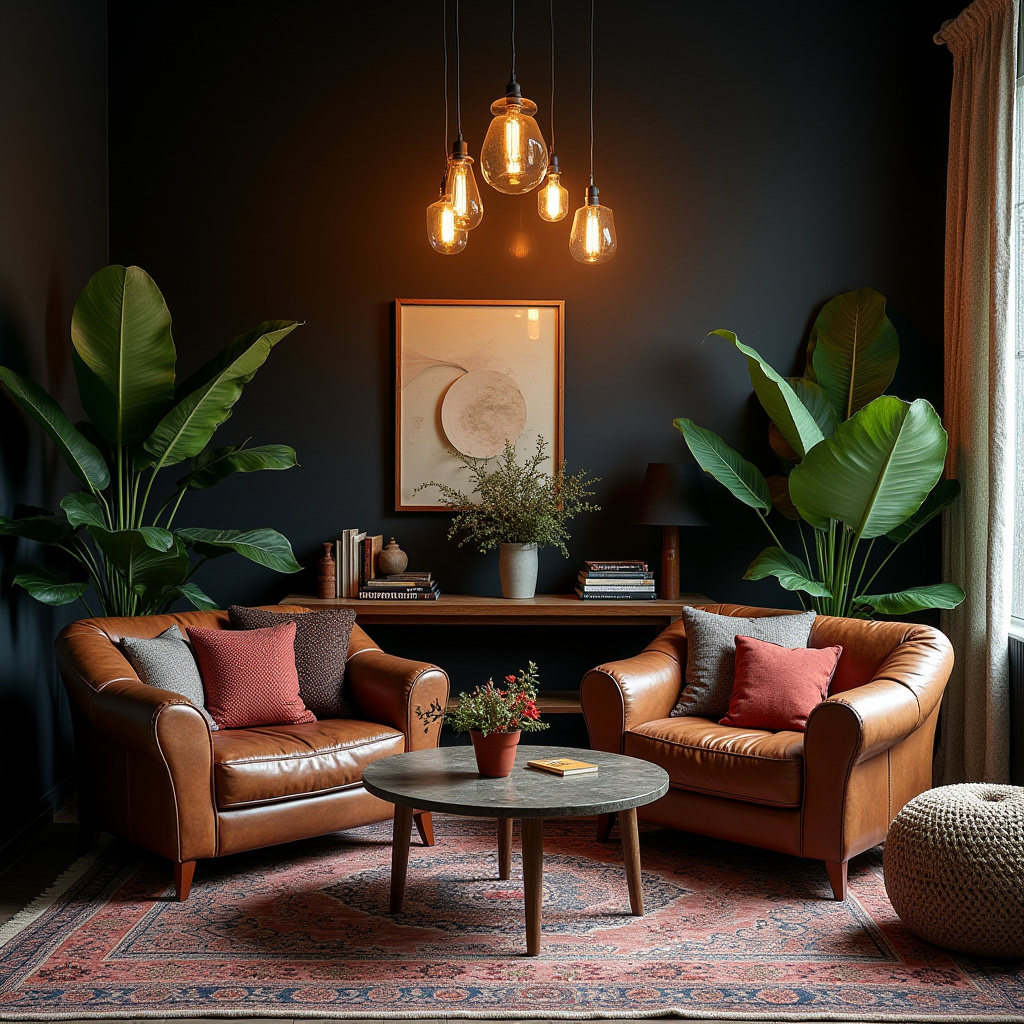 dark boho living room 5