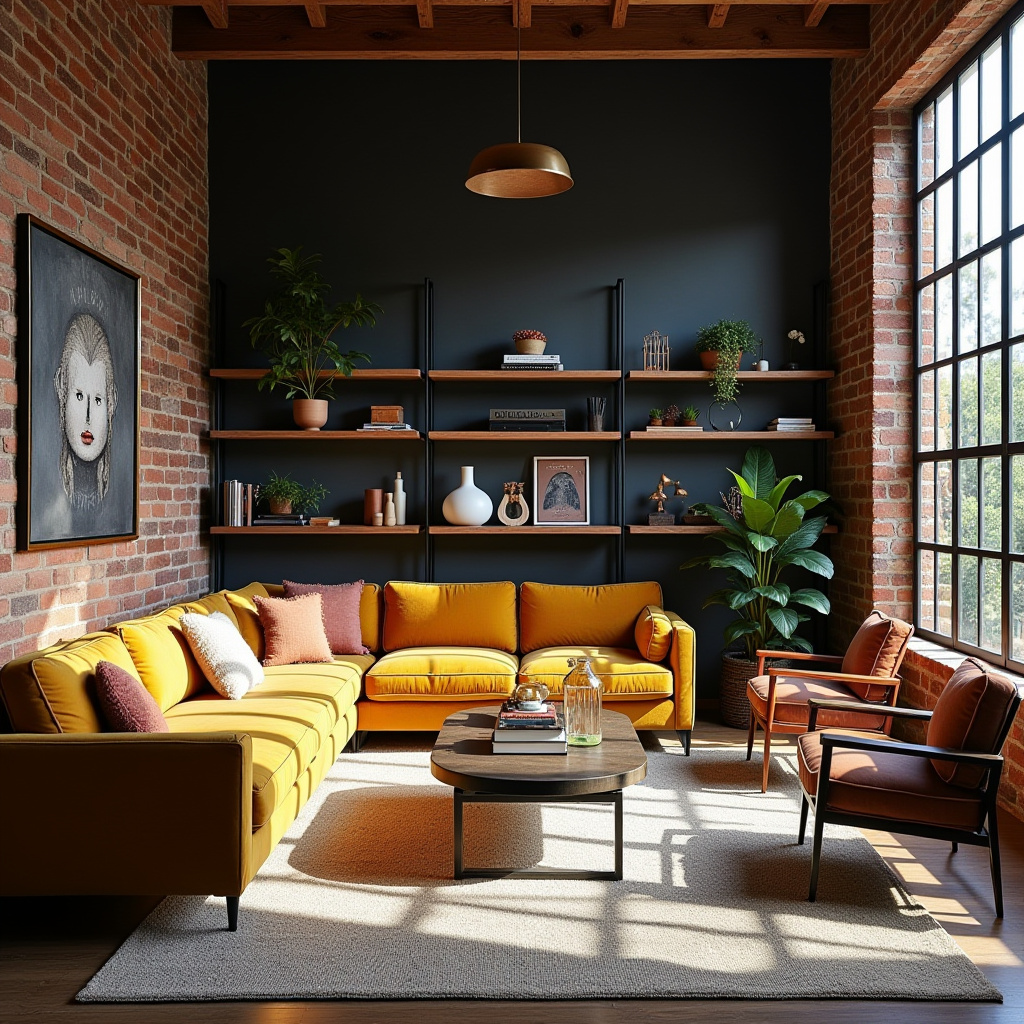 dark boho living room 7
