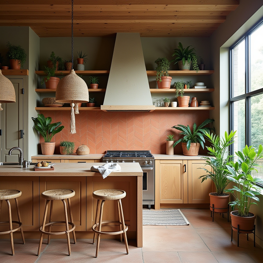 earthy boho kitchen 1