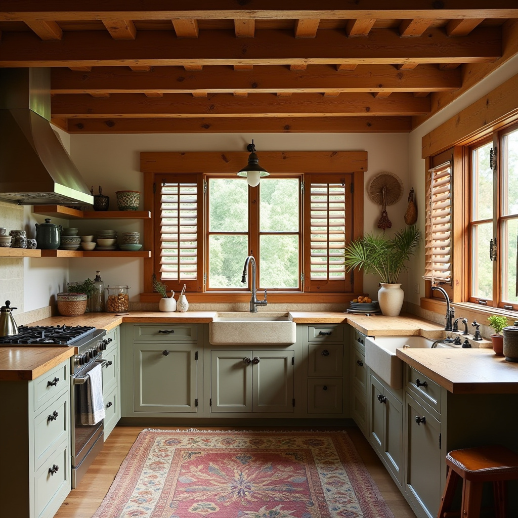 earthy boho kitchen 11