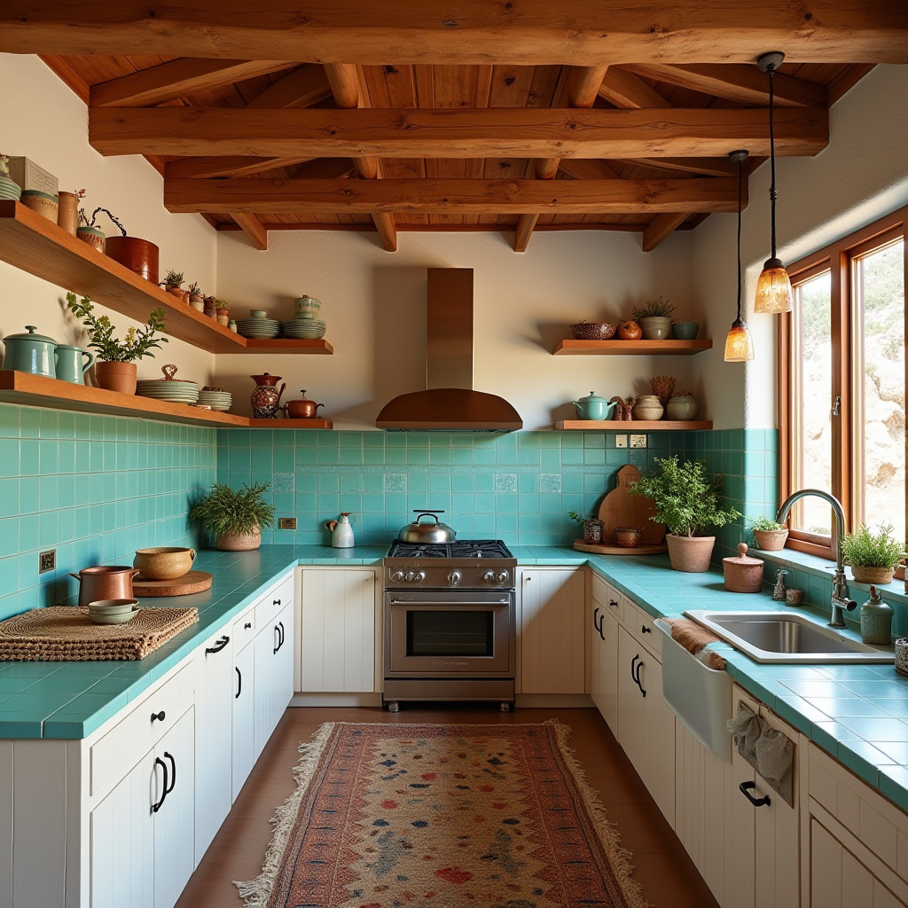 earthy boho kitchen 13