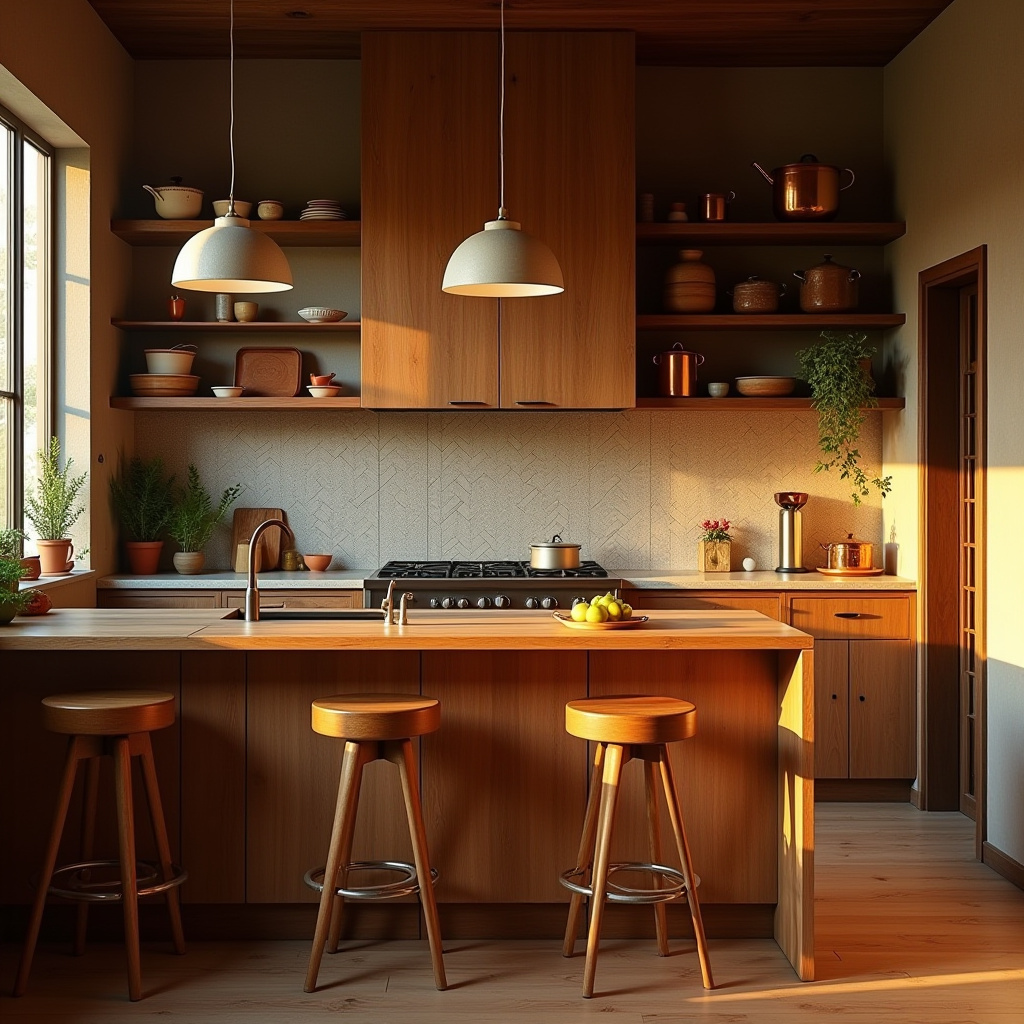 earthy boho kitchen 25