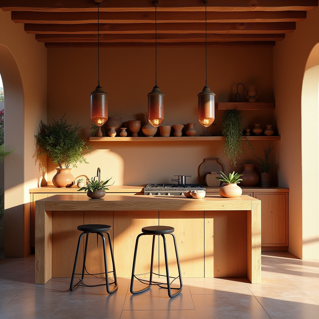 earthy boho kitchen 3