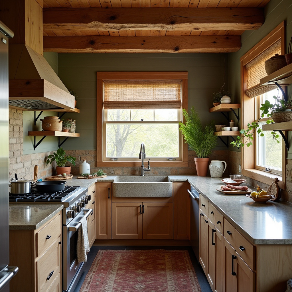 earthy boho kitchen 31