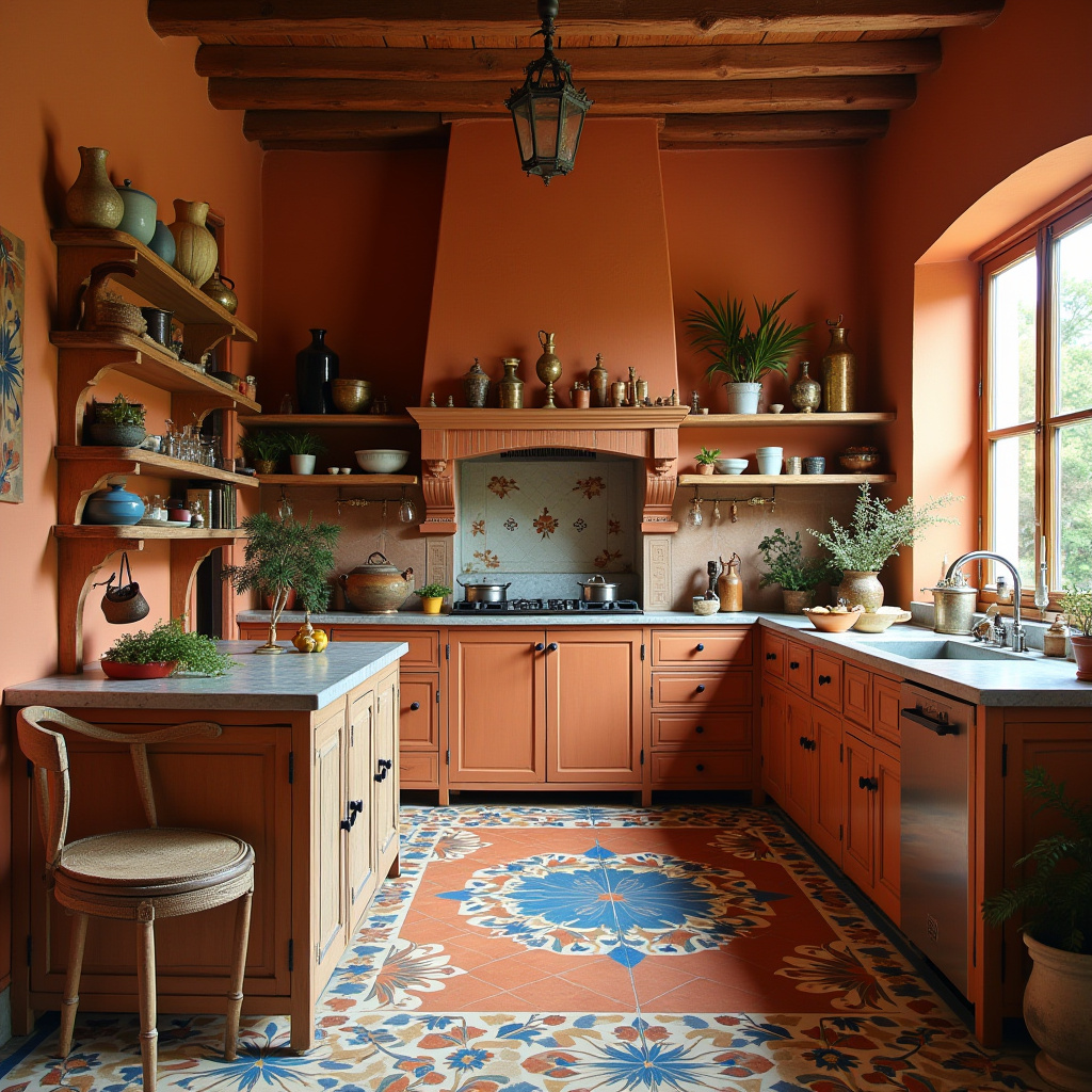 earthy boho kitchen 37