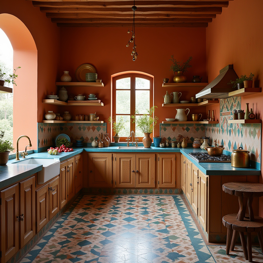 earthy boho kitchen 38