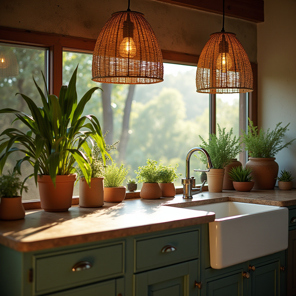 earthy boho kitchen 9