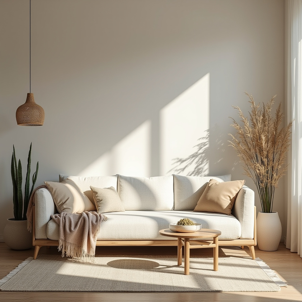 earthy boho living room 15