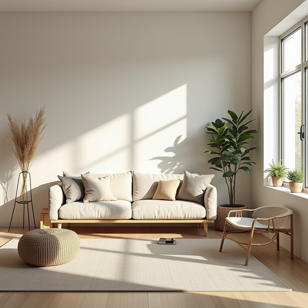 earthy boho living room 16