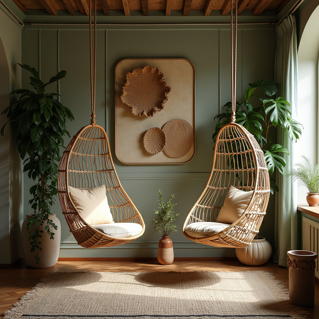 earthy boho living room 18