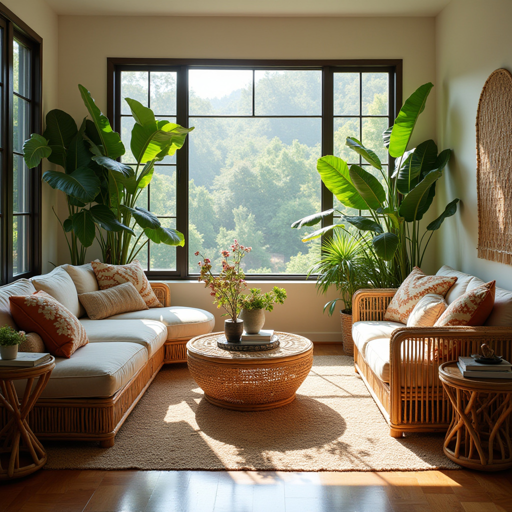 earthy boho living room 31