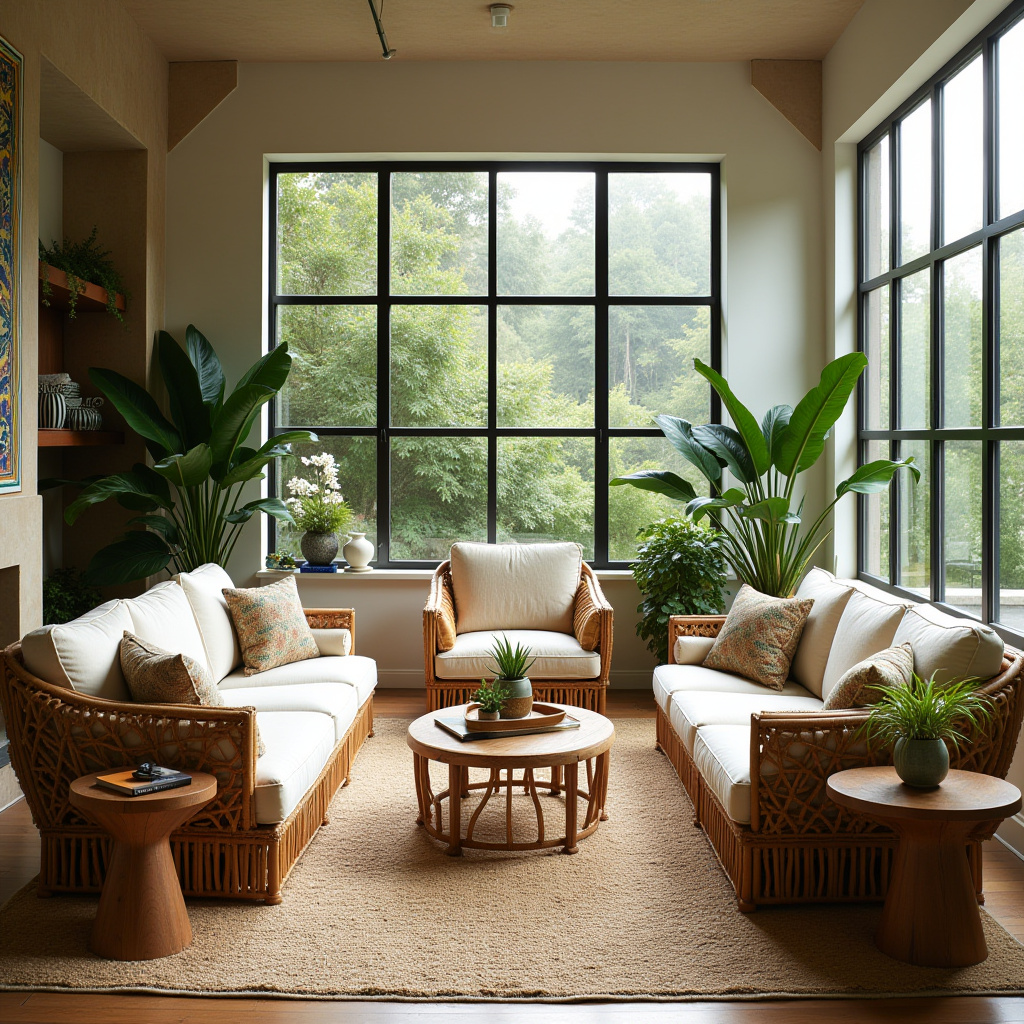 earthy boho living room 32