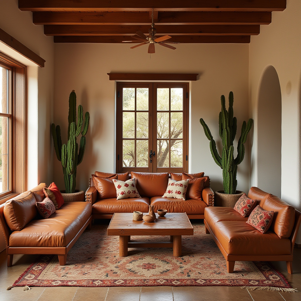 earthy boho living room 34