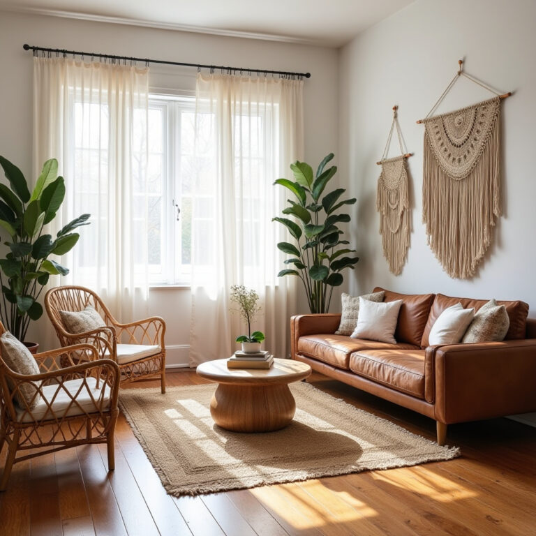 farmhouse boho living room 1