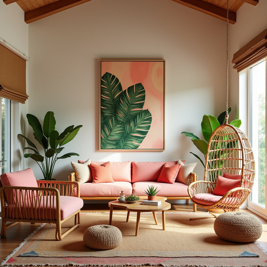farmhouse boho living room 16