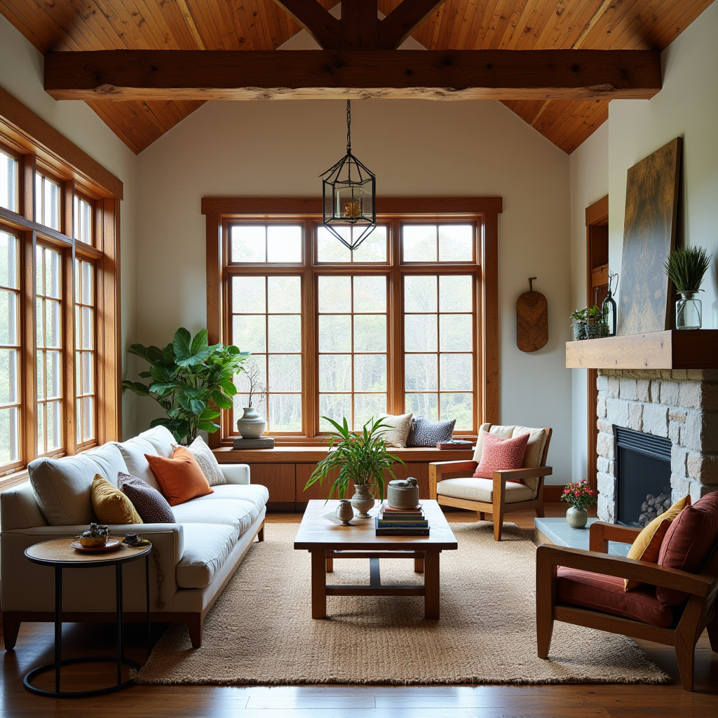 farmhouse boho living room 19