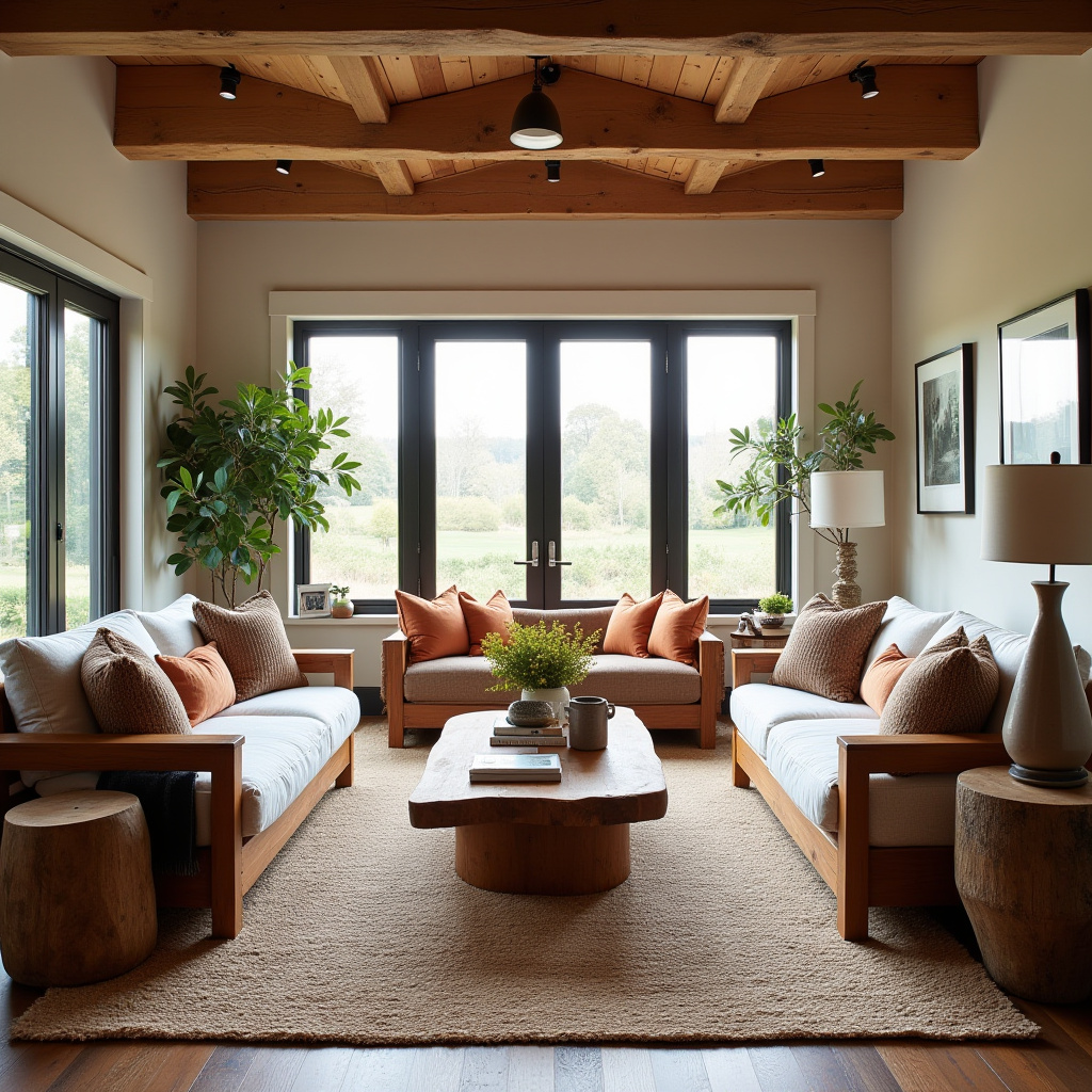 farmhouse boho living room 20