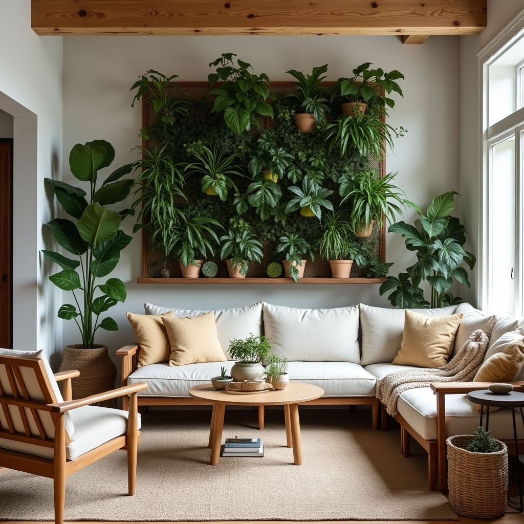 farmhouse boho living room 26