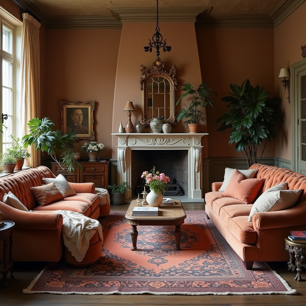 farmhouse boho living room 27