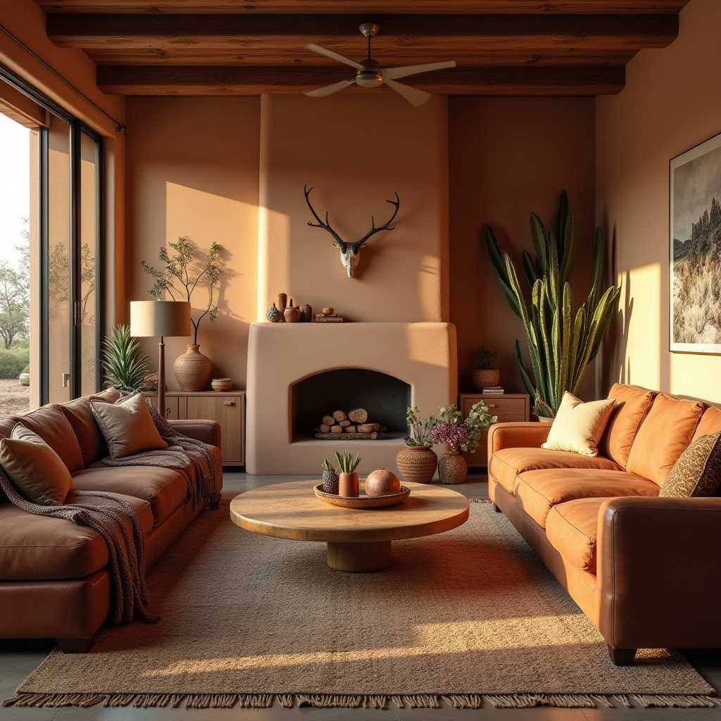 farmhouse boho living room 29